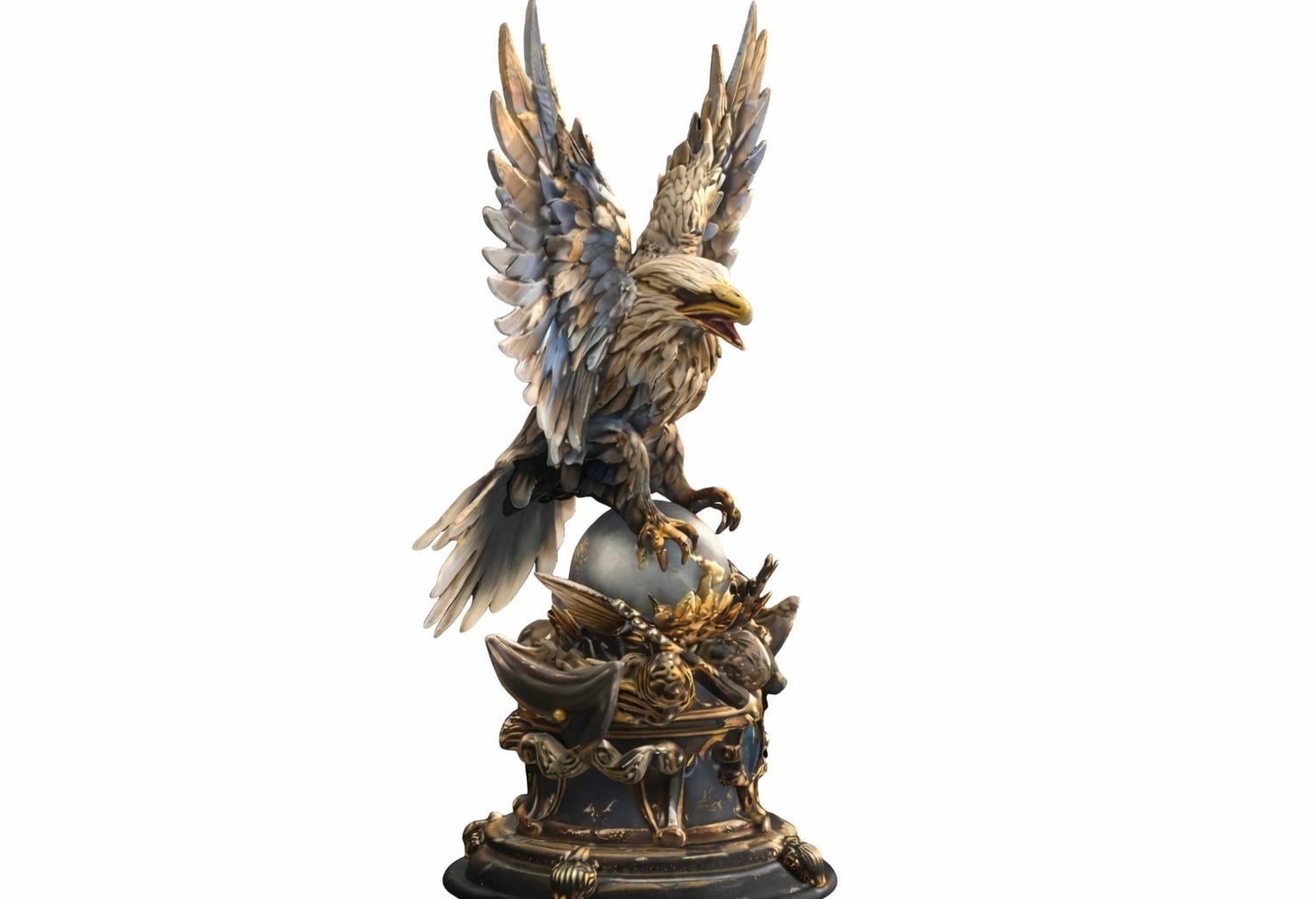 Majestic Eagle Guardian Statue 3d model
