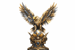 Majestic Eagle Guardian Statue 3d model