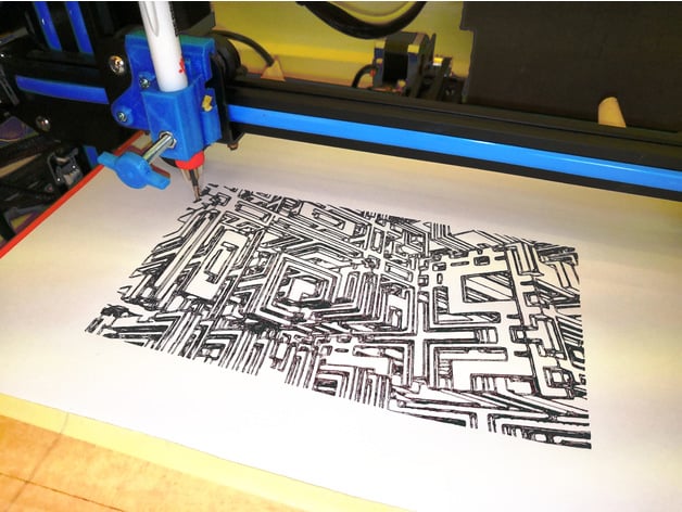 Creality CR-10 Pen Plotter holder 3d model