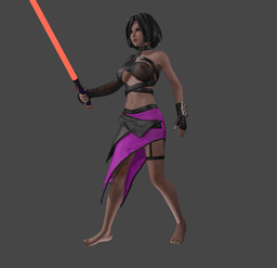 Cute Sith Girl v2 3d model