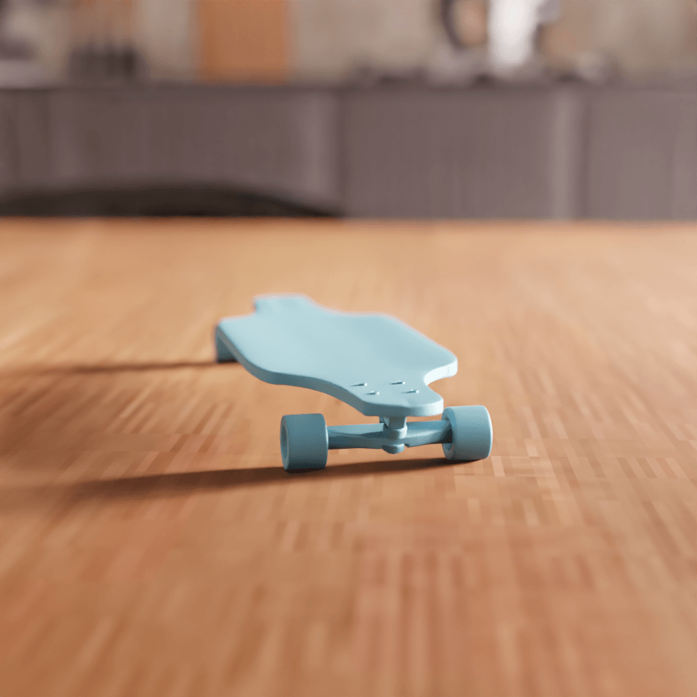 Longboard Skateboard Desk Display Model 3d model