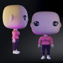 Free Funko Female Base Girl Power Shirt 3d model