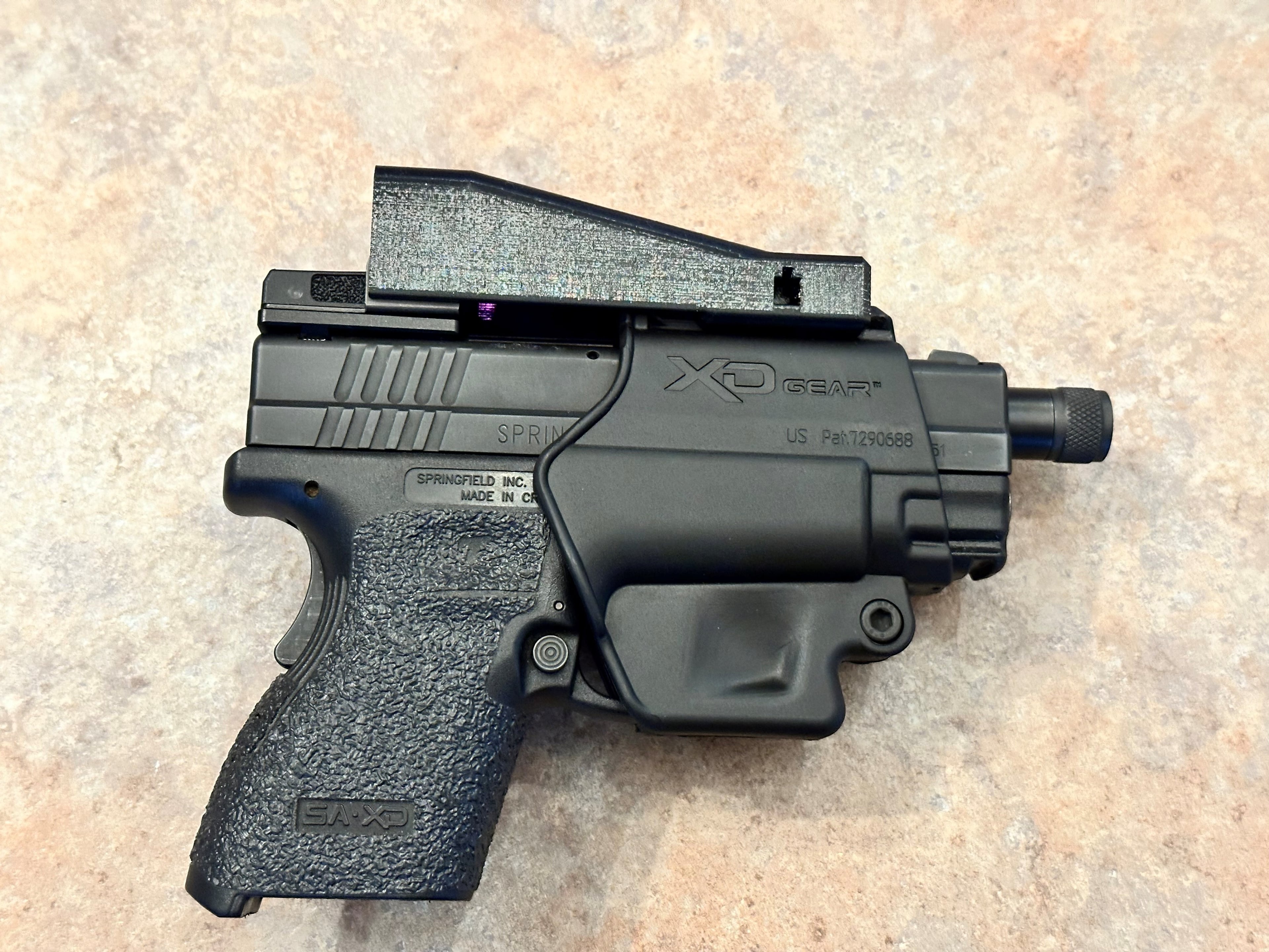 Springfield XD9 subcompact optic guard.stl 3d model