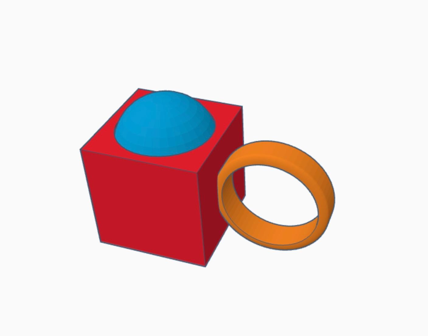 stress cube ring  3d model