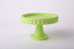 Lime Prism Pedestal Tray with Cube Pattern 3d model