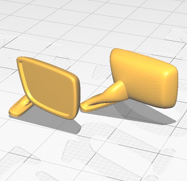 car mirror, 1:10 scale 3d model