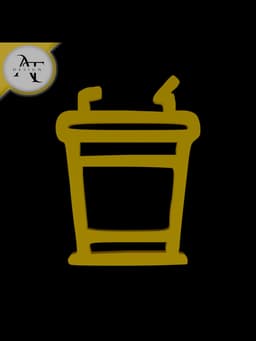 Simple Coffee Cup Symbol - 2D Art 3d model