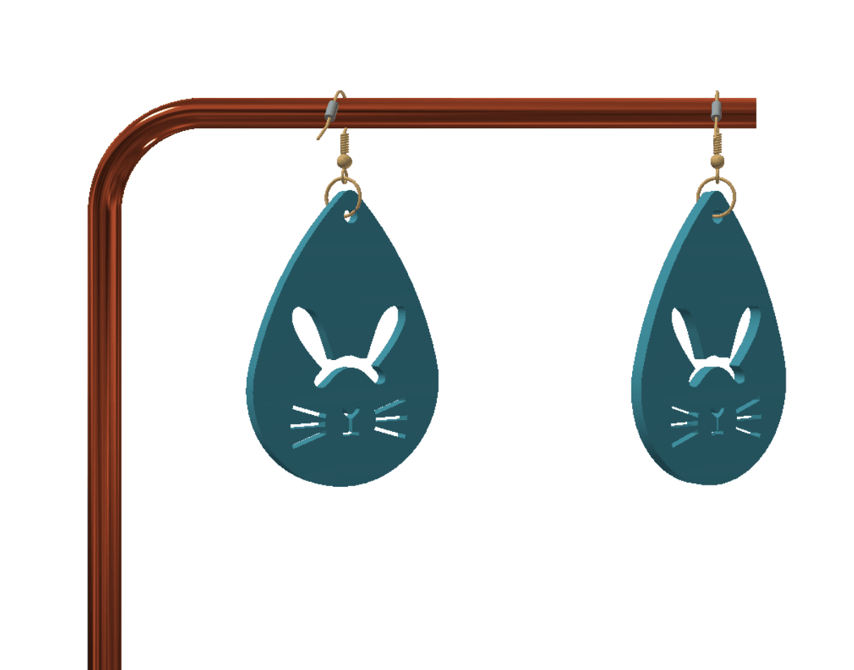 Cute keychain / earrings 3d model