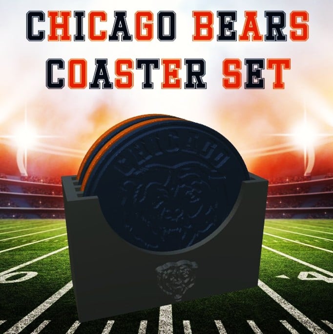 Chicago Bears Coaster Set (NFL) 3d model
