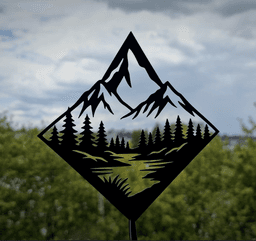 Mountain Forest Landscape 2D Wall Art.3mf 3d model