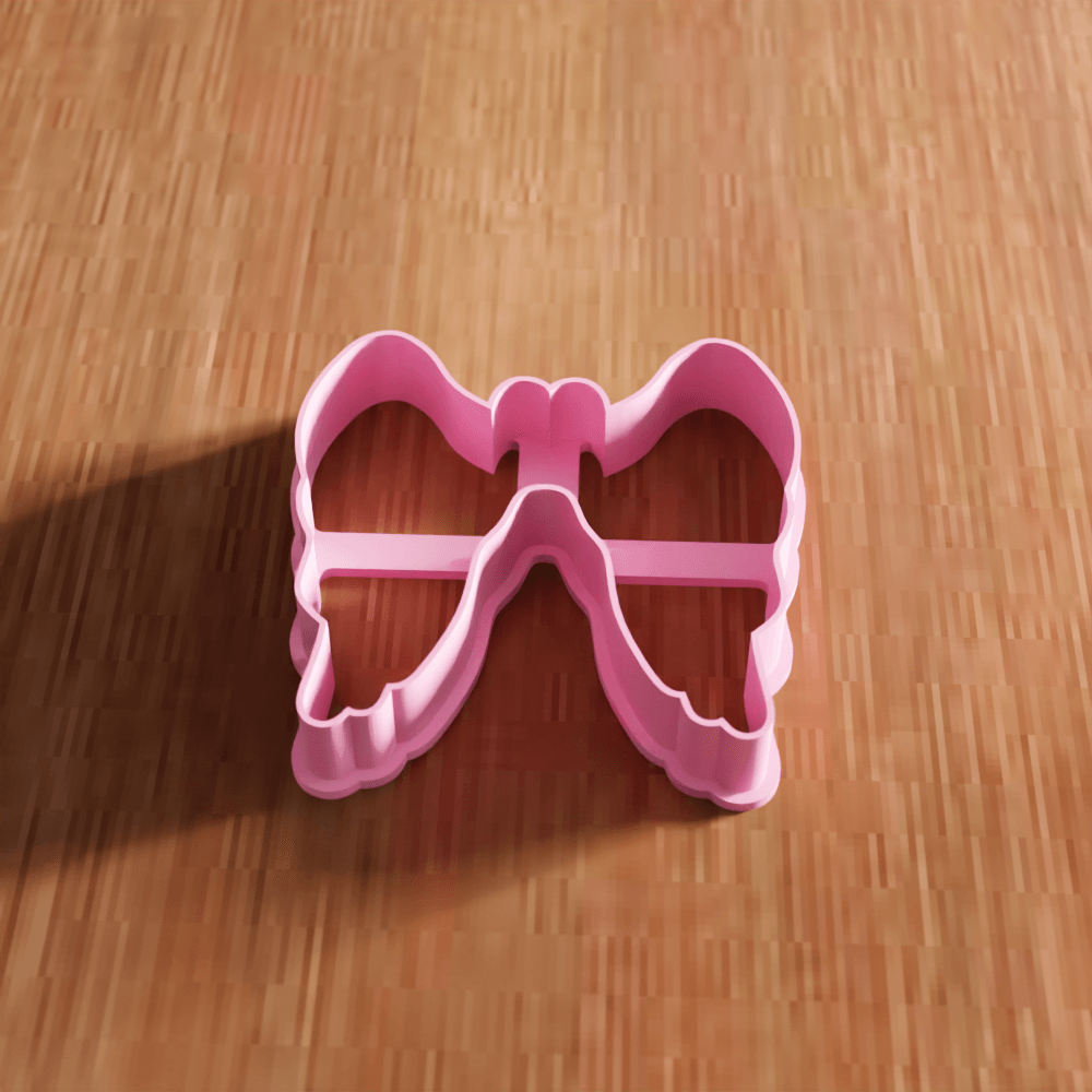 Angel Wings Cookie Cutter Stamp Utensil 3d model