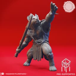 Gnoll Warband - Tabletop Miniatures (Pre-Supported STL) 3d model