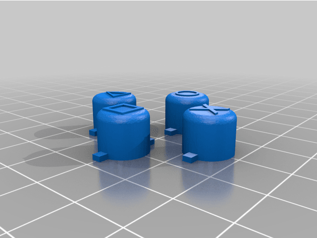 Play station controller buttons(XOTriangleSquare only) 3d model
