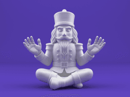 Sitting Nutcracker Soldier – 3D Printable Cross-Legged Christmas Figurine 3d model