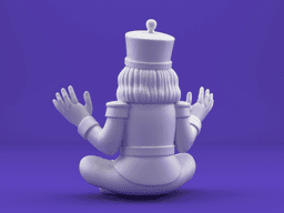 Sitting Nutcracker Soldier – 3D Printable Cross-Legged Christmas Figurine 3d model