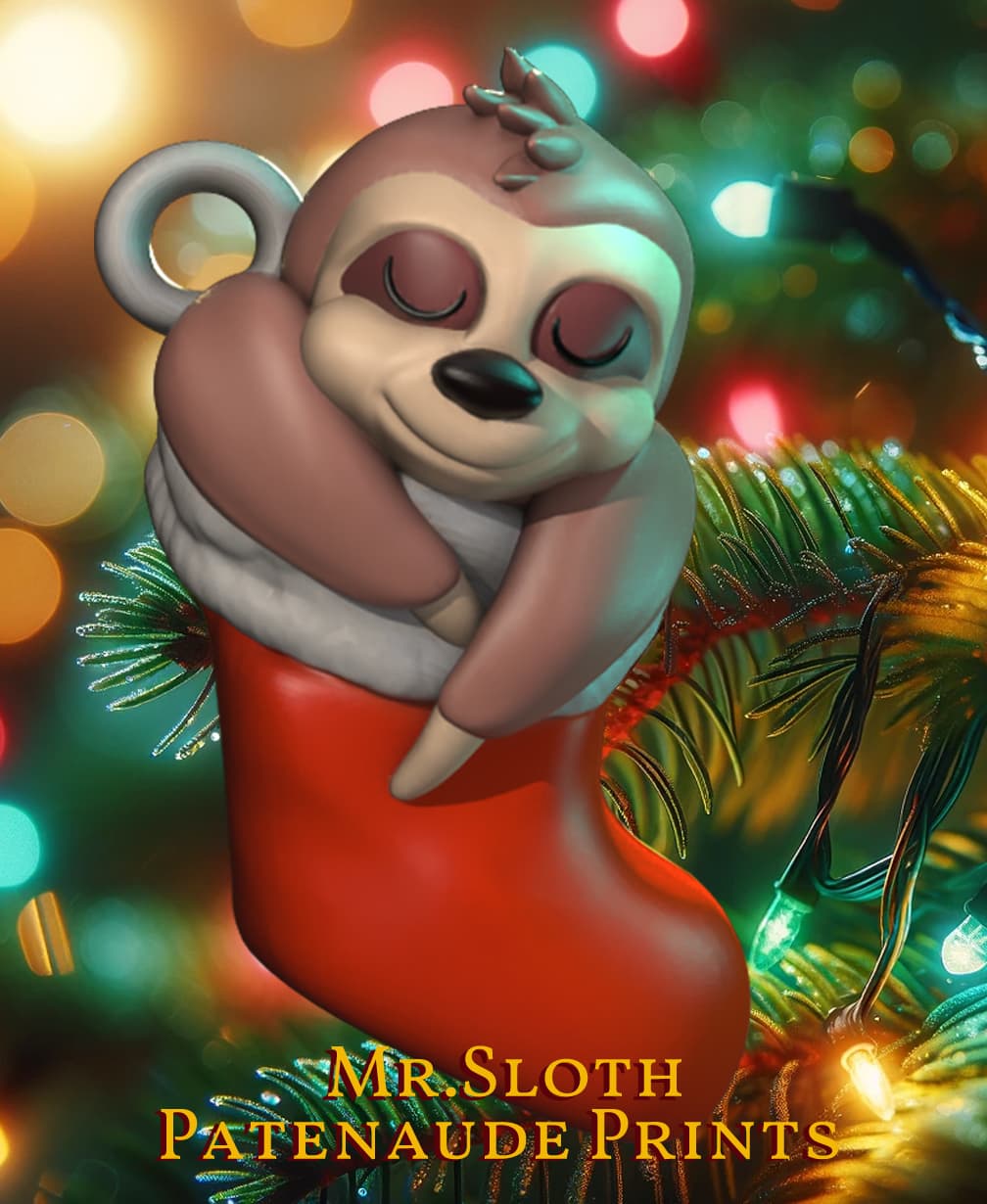 Mr Sloth Chritsmas Tree Ornament 3d model