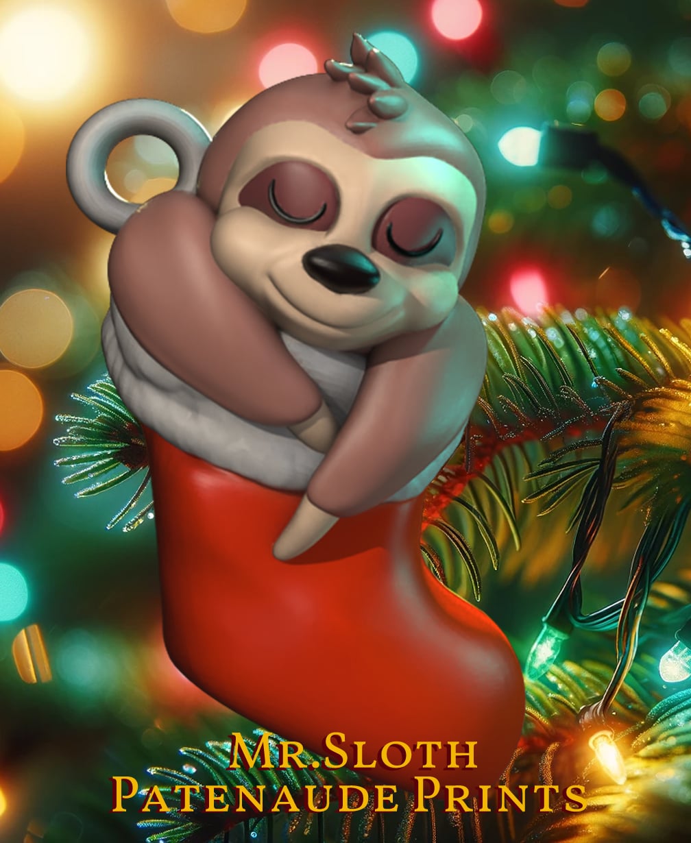 Mr Sloth Chritsmas Tree Ornament 3d model