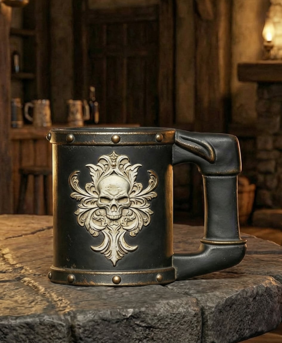 Skull Relic Can Holder 3d model