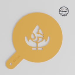 Eco Water Conservation Art Stencil, 5 Size Pack, Latte & Decor, Nature Motifs for Powdered Sugar, Cocoa, & Edible Glitter PRODUCT_1392 3d model