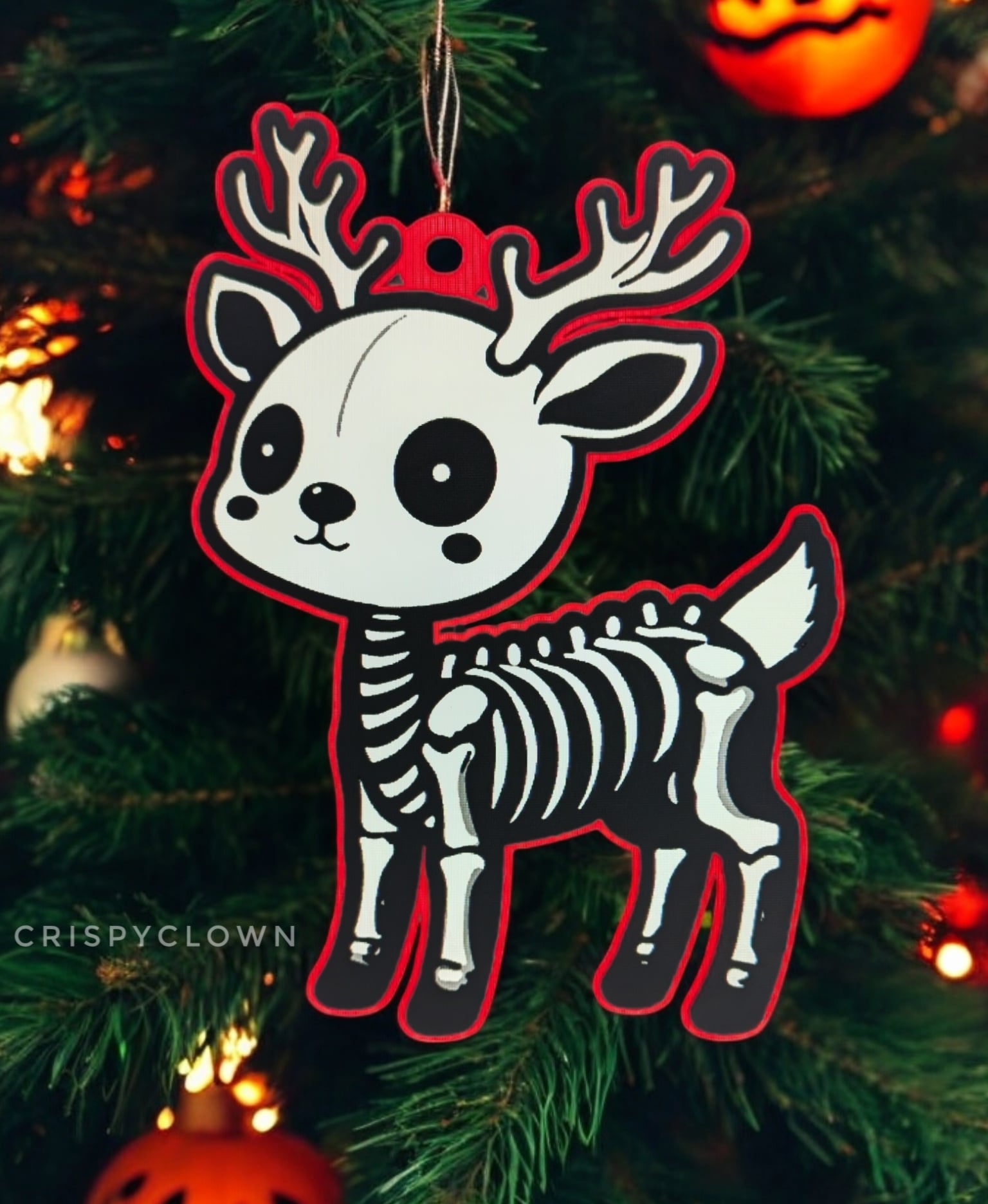 Spooky Reindeer Ornament 3d model