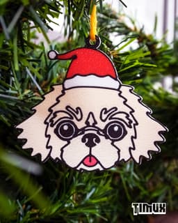 PUPPYS KEYCHAINS - CHRISTMAS ORNAMENTS - SET #1 3d model