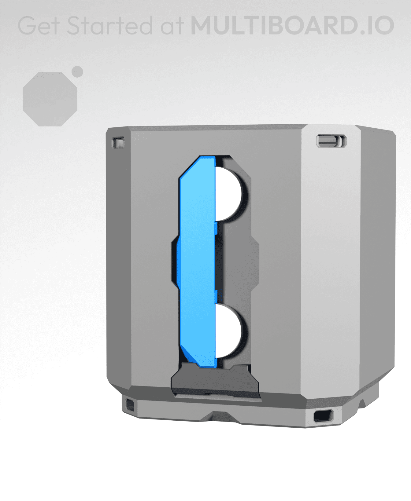 1 LU Bin Fit - OO Magnet Sliding Lite Rail - (2 MU Rail) 3d model
