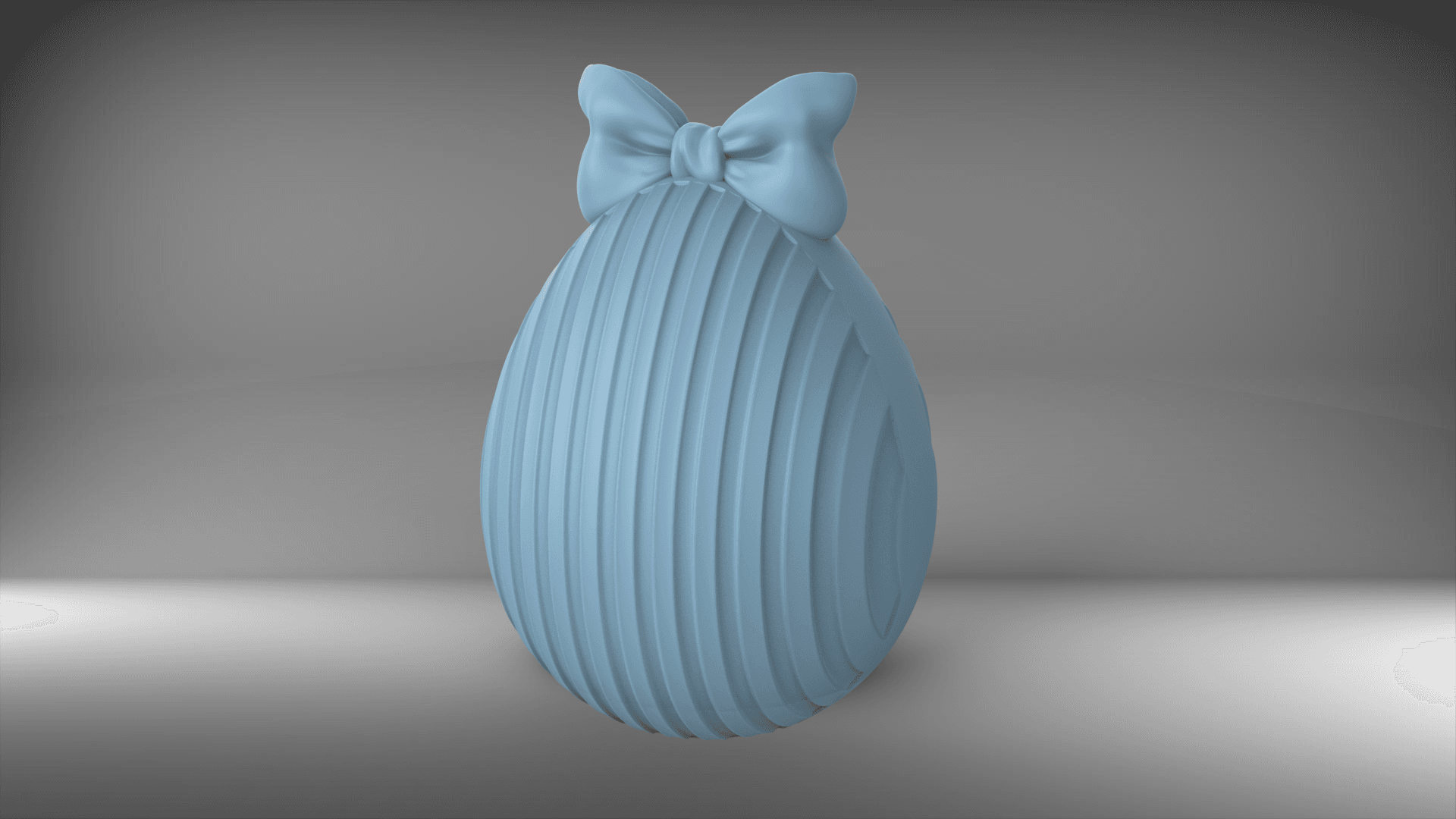 Striped Egg Container 3d model