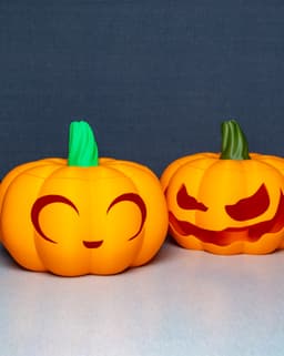 Jack O Lantern and Pumpkin 3d model