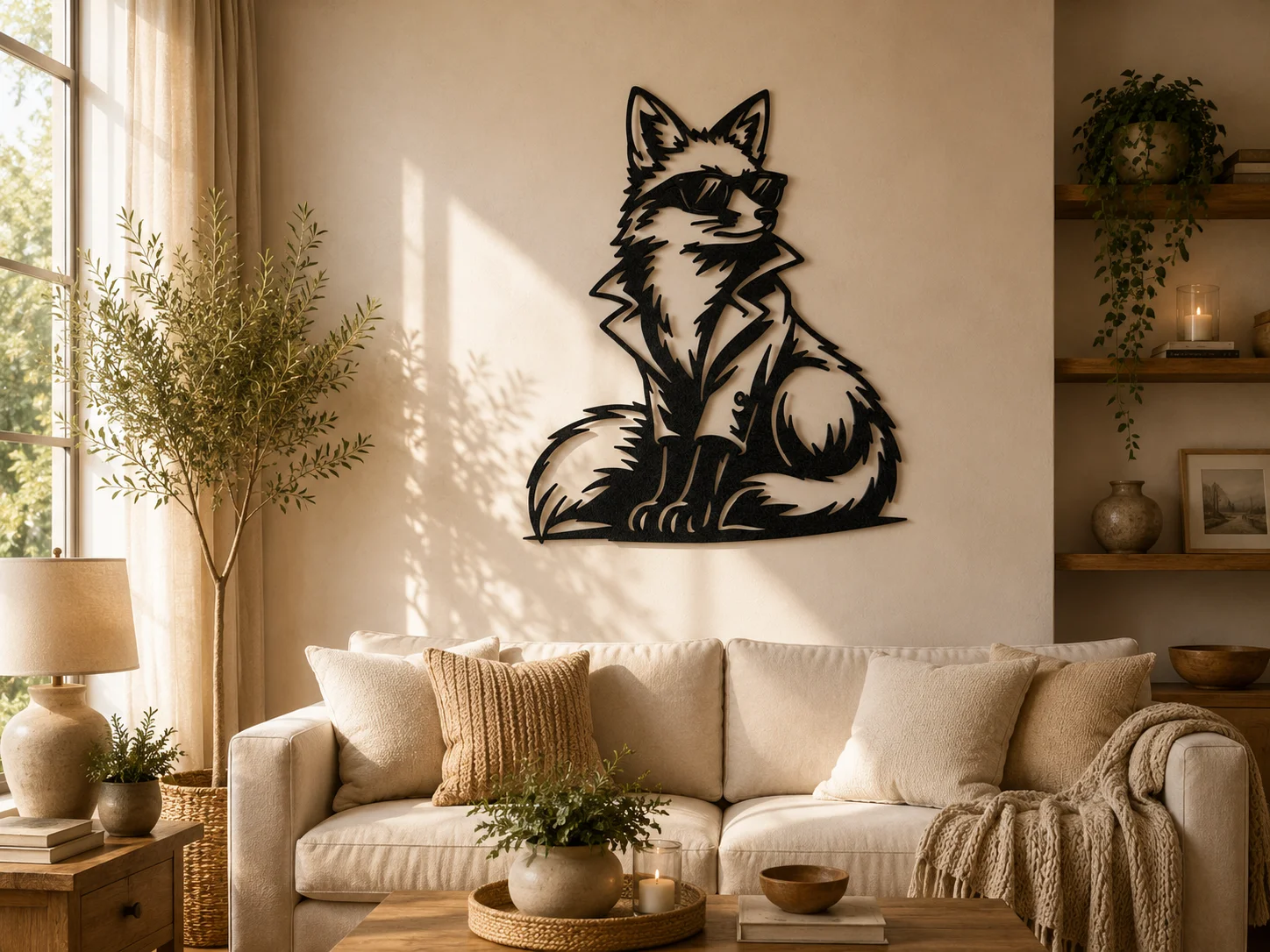 Cool Fox with Sunglasses Wall Art.stl 3d model