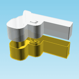Gun, nestable box (v2) 3d model