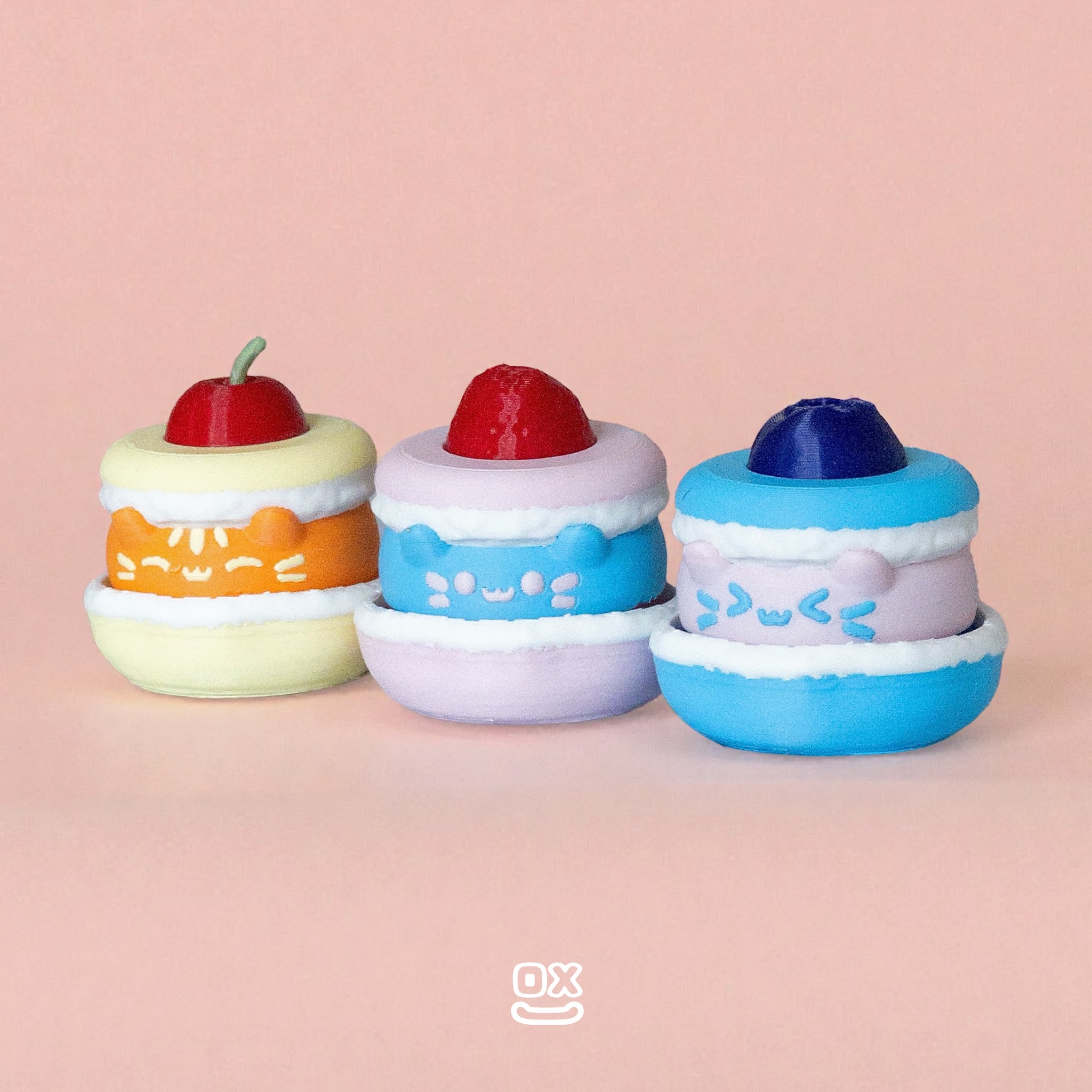 Cake Cats Clicker Fidget Toy 3d model