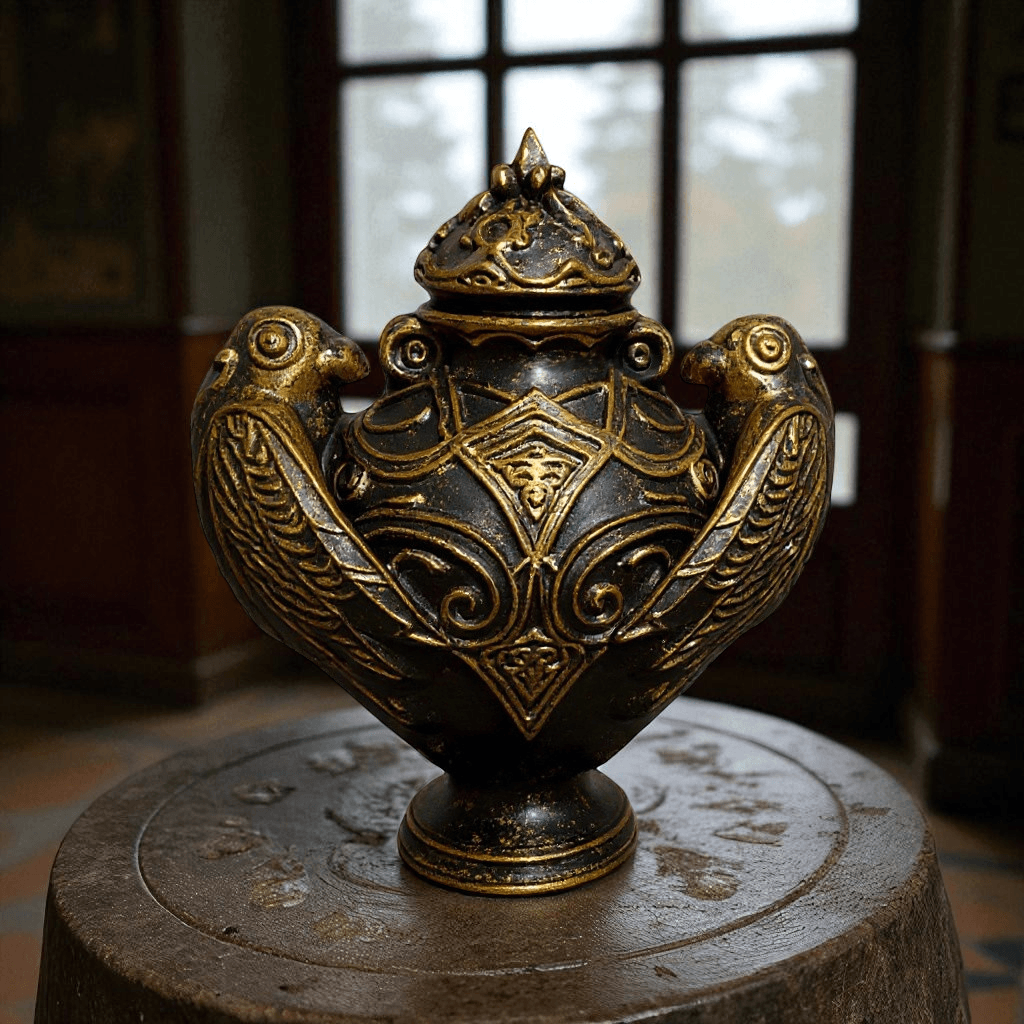 Twin Blackbird Guardian Jar 3d model
