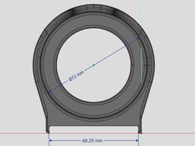 Bottle Holder - 72mm diam - Chilly's 3d model