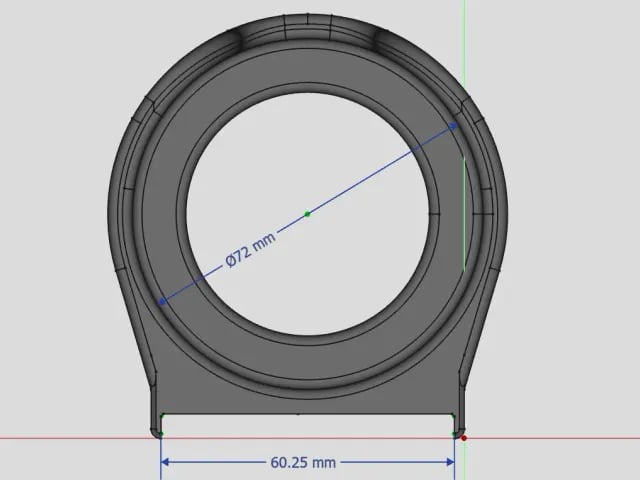 Bottle Holder - 72mm diam - Chilly's 3d model