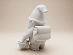 Garden Gnome – Whimsical Mail Carrier 3d model