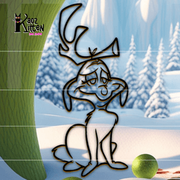 Grinch Who Stole Christmas Dog Max wall art Movie fanart character 3d model