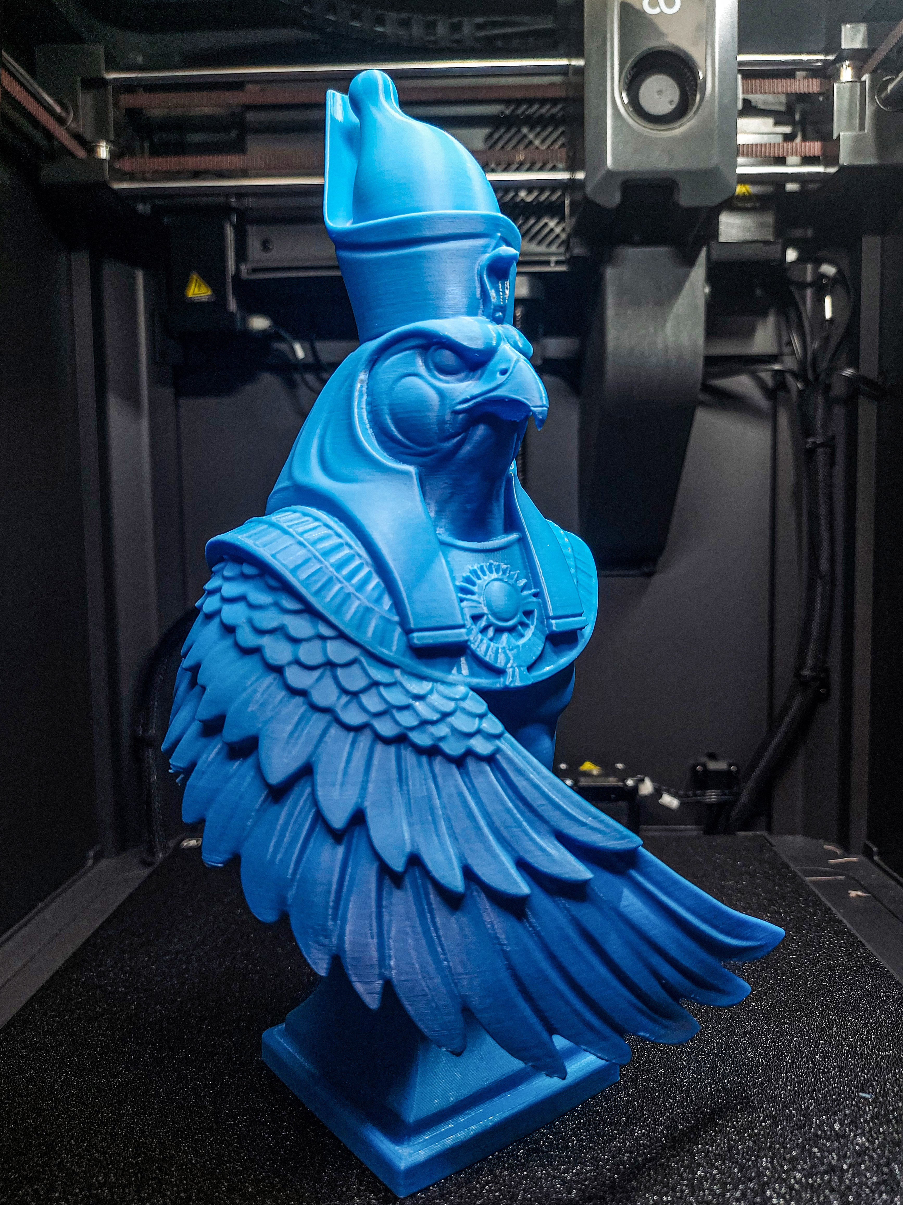 Ancient Egyptian Horus Bust STL | Falcon God 3D Print | Mythology Desk Art 3d model