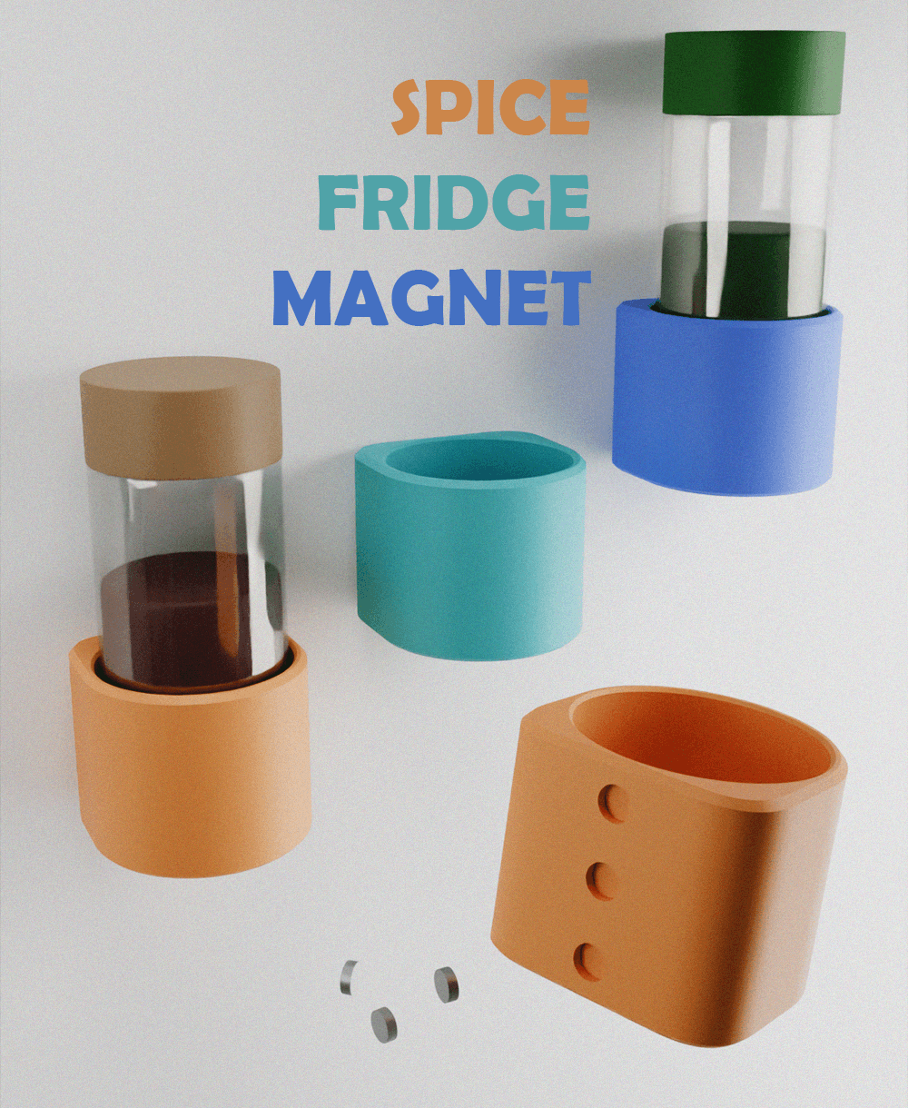 Spice Magnet (Single & Double) 3d model