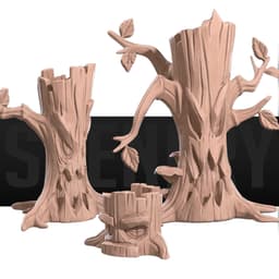 Halloween Spooky Trees Pack 3d model