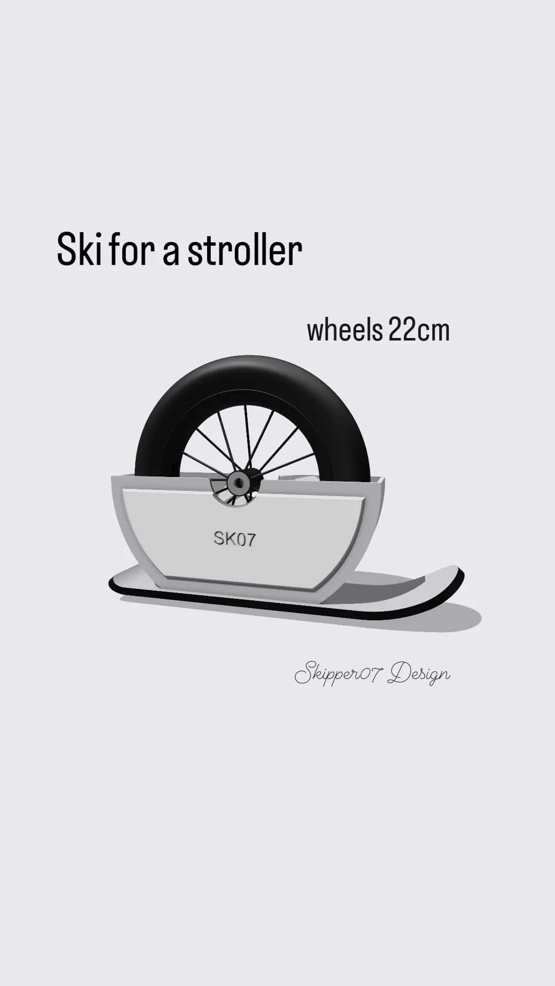 Ski for a stroller 3d model