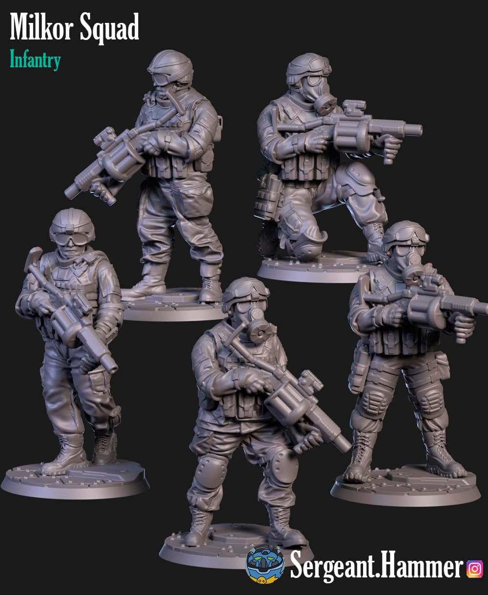 Milkor Squad 32mm 3d model