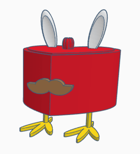 Do not Chicken out! Valentine's Gift Box 3d model