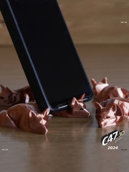 Fox Phone Holder 3d model