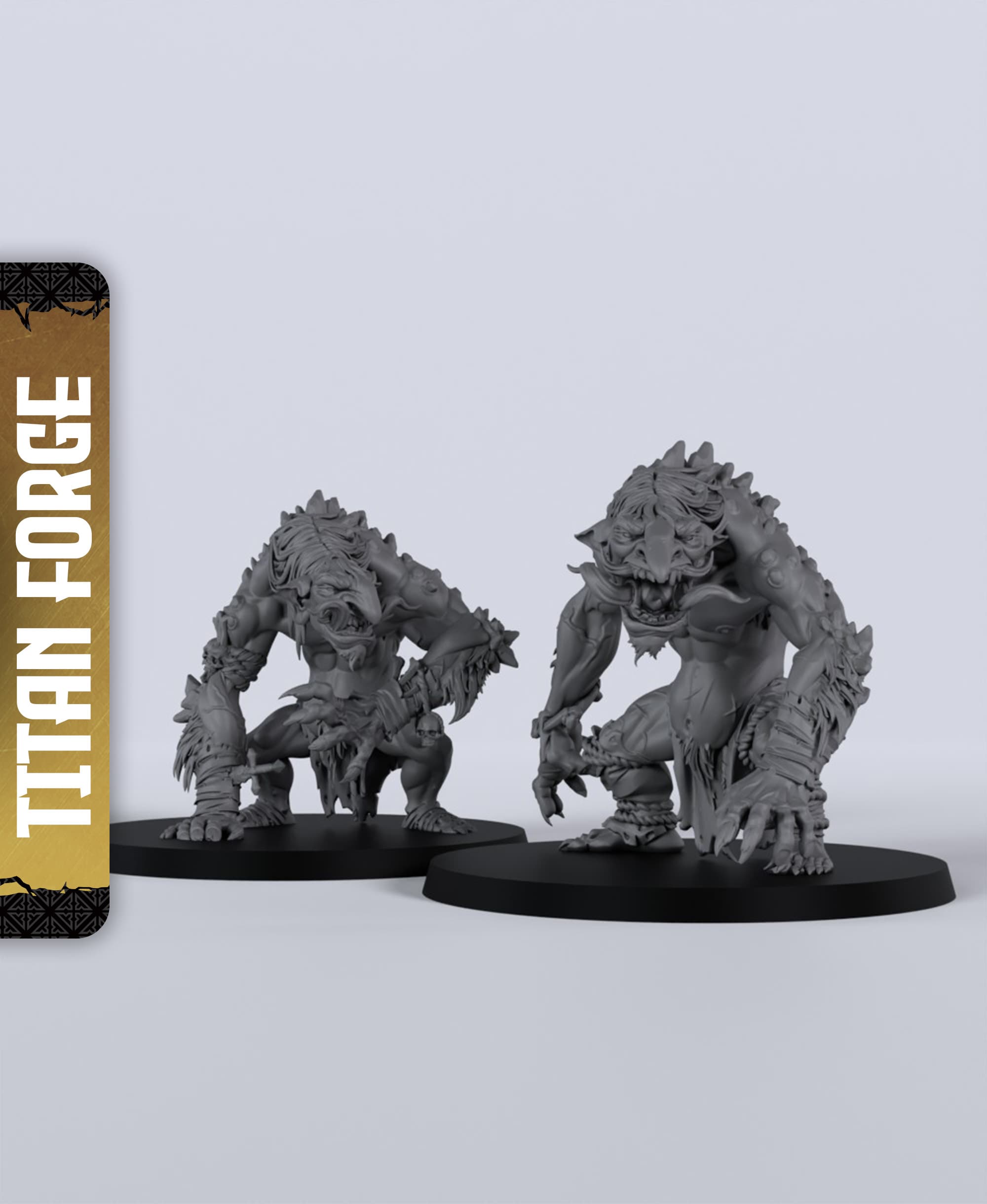 River Trolls - With Free Dragon - 5e DnD Inspired for RPG and Wargamers 3d model
