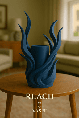 Flame-inspired vase art organizer for warm style 3d model