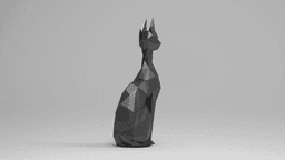 Low Poly Cat Statue 3d model