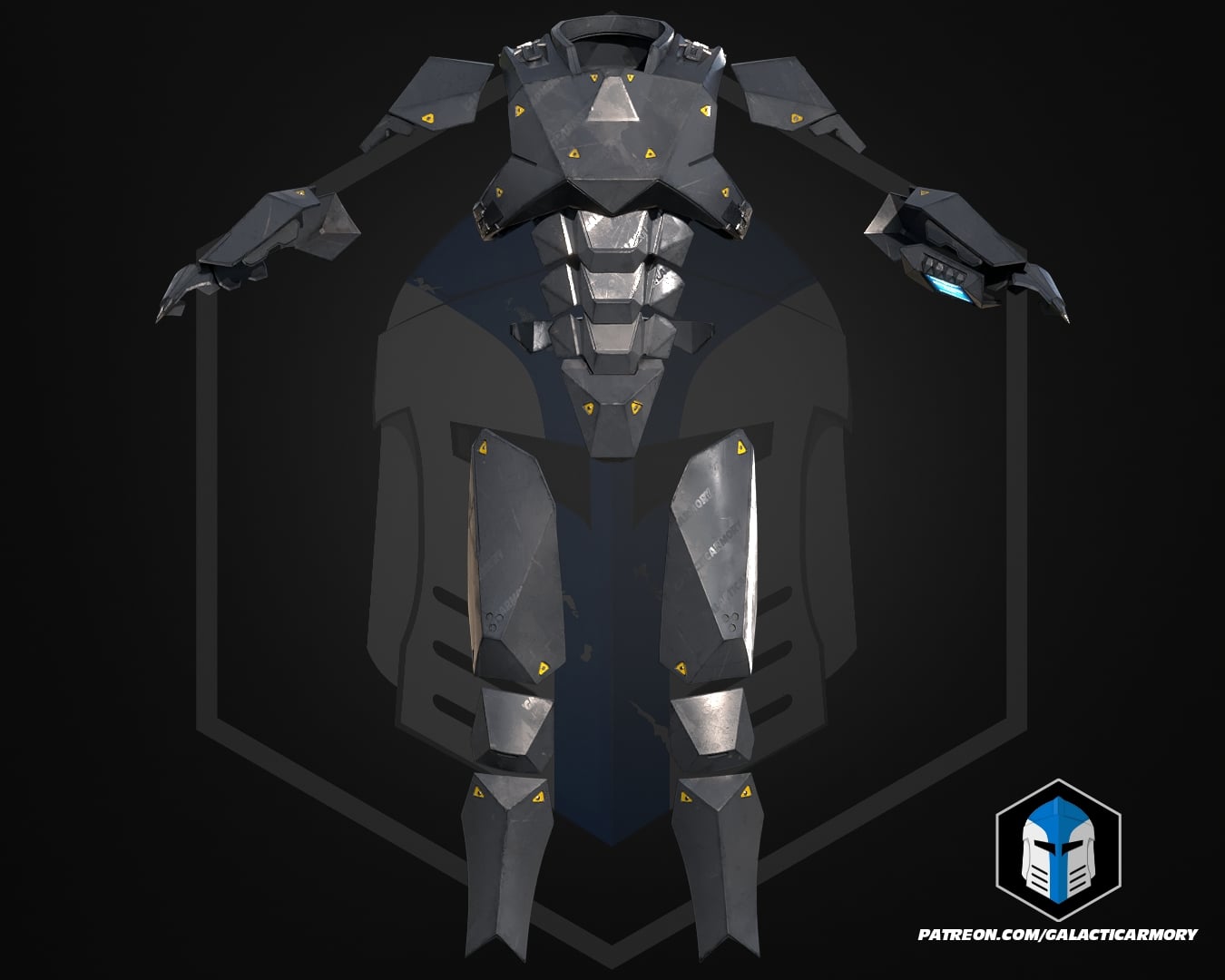 HD2 Null Cipher Armor - 3D Print Files 3d model
