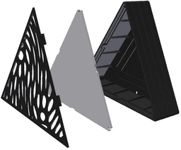 Triangle Led Lamp - 50 different faces 3d model
