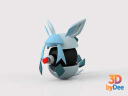 Glaceon Poke Ball 3d model