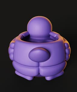 Buff Duck Planter STL | Desk Decor 3D Print | Functional 3d model